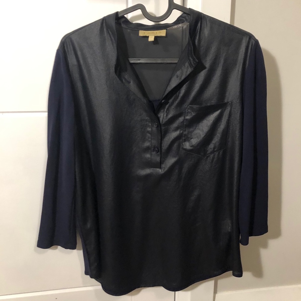 PORTS navy blouse top